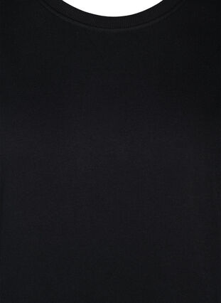 Tunique en coton avec détails lacets, Black, Packshot image number 2