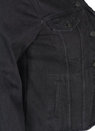 Korte denim jas , Black, Packshot image number 3