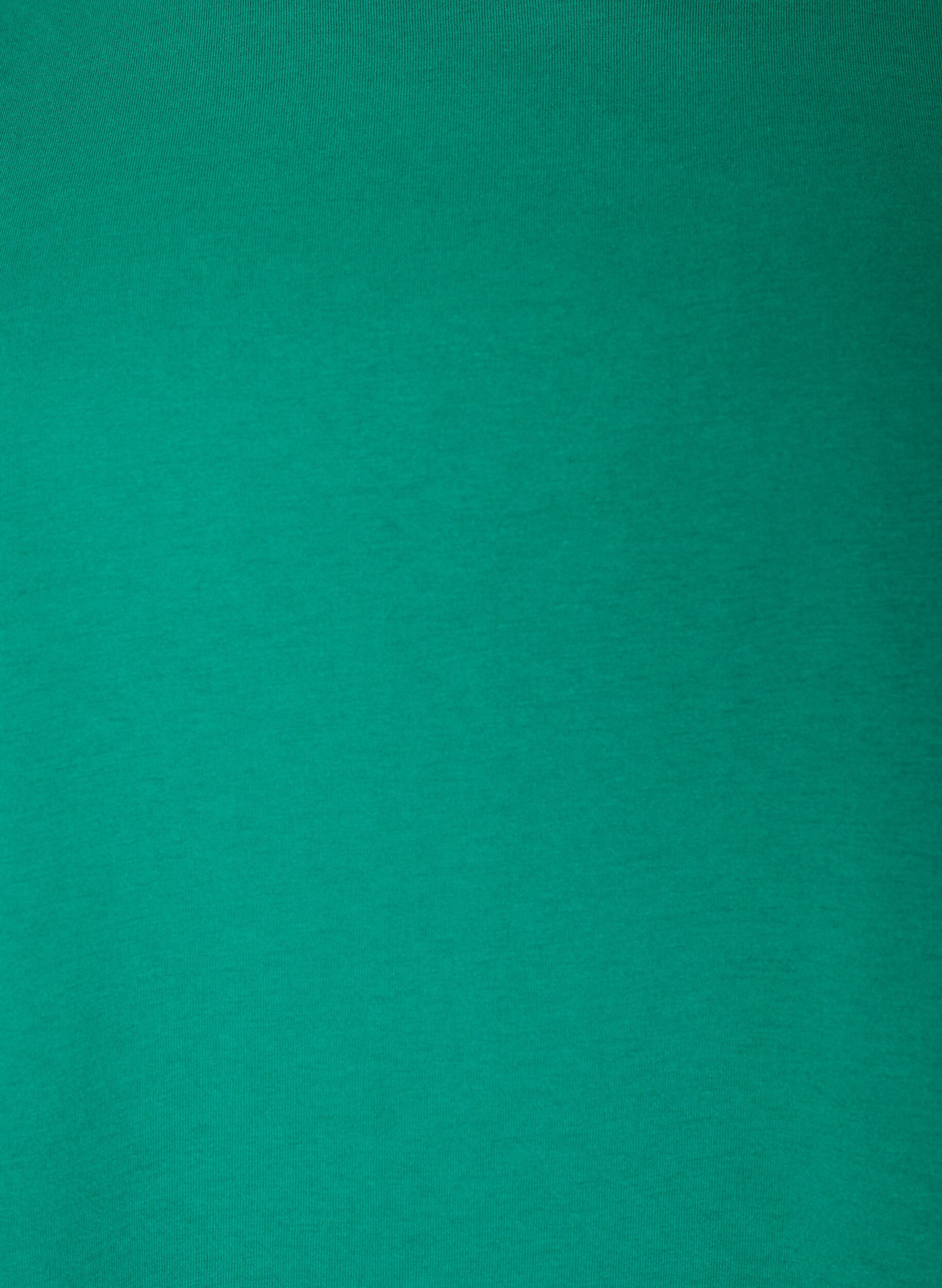 ZizziT-shirt met korte mouwen van katoenmix, Groen, Packshot image number 2