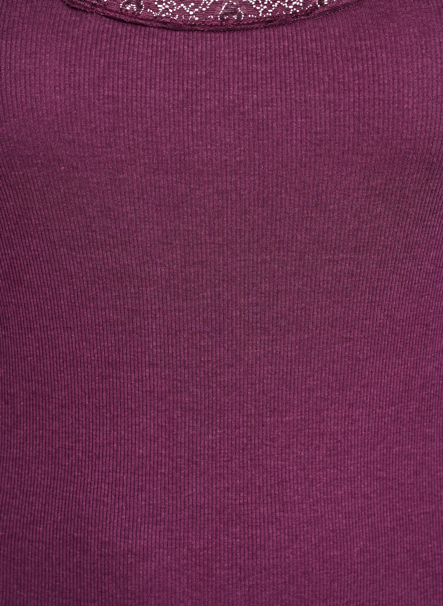 Zizzi Haut avec bordure en dentelle, Bordeaux fonc&eacute;, Packshot image number 2