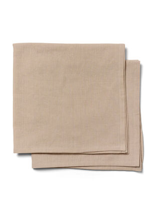 Lot de 2 serviettes en coton, Oxford Tan, Packshot image number 1