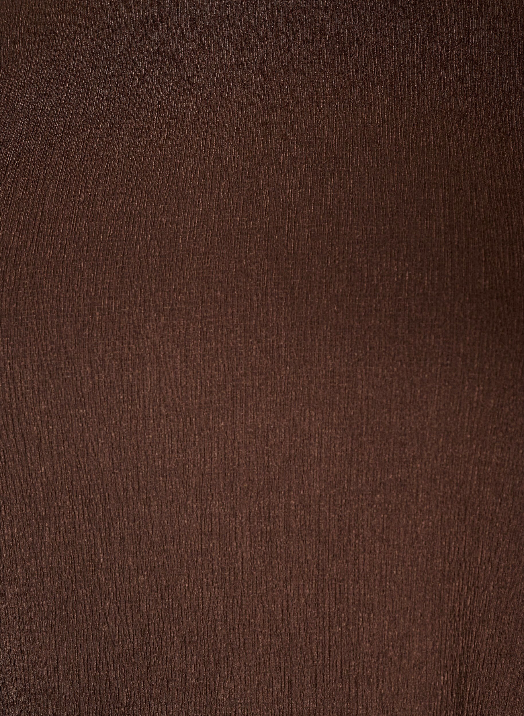 ZizziBlouse en jersey avec bordure en dentelle asym&eacute;trique, Marron, Packshot image number 2