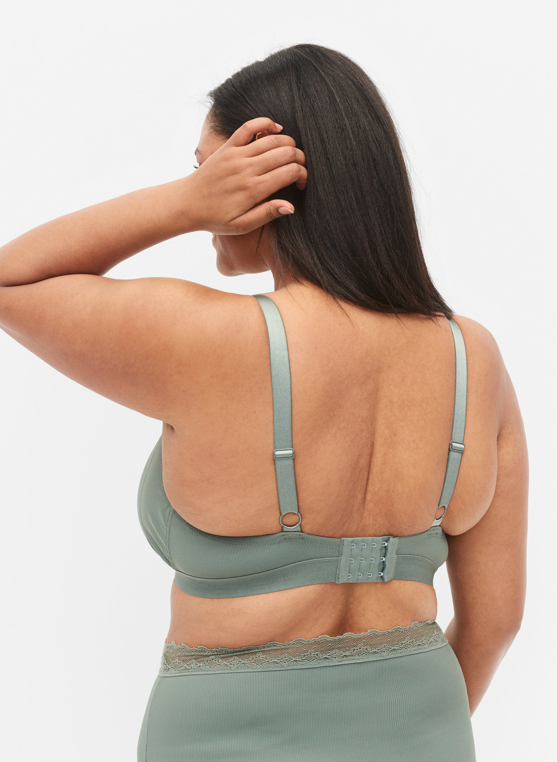 Zizzi Soutien-gorge c&ocirc;tel&eacute; avec dentelle, Laurel Wreath Ass, Model image number 1