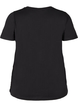 Katoenen t-shirt met pailletten, Black, Packshot image number 1