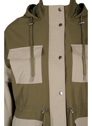 Veste contrastée avec poches, Dark Olive Comb., Packshot image number 2