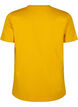 T-shirt basique en coton &agrave; col rond, Jaune, Packshot image number 1