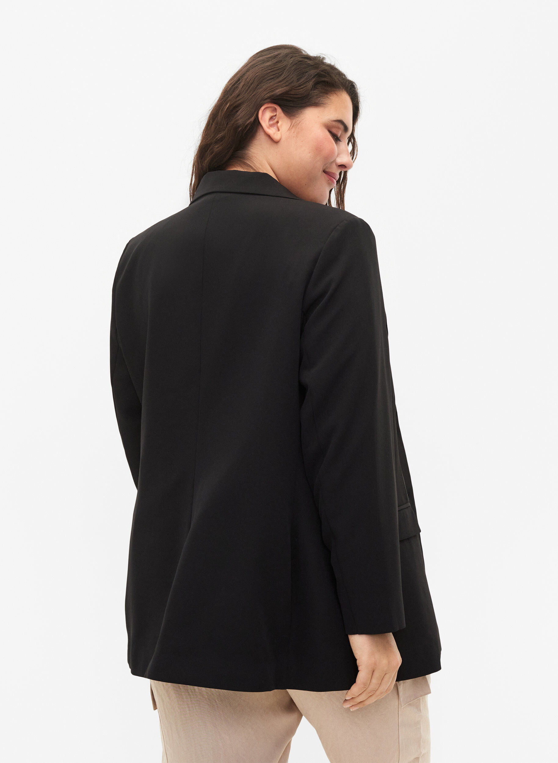ZizziKlassieke blazer met knoopsluiting, Black, Model image number 1