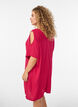 Strandjurk in viscose met schouderdetails, Roze, Model image number 2