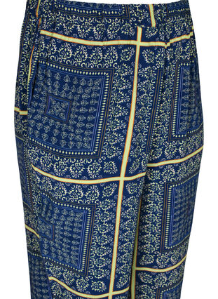 Pantalon ample en viscose imprimé, Blue Patch AOP, Packshot image number 2