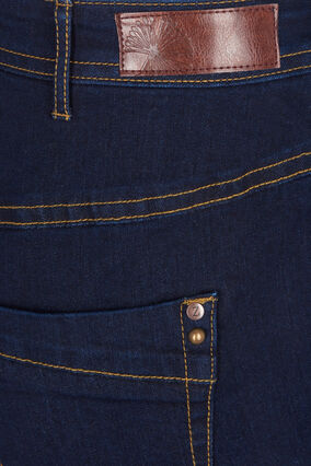 Slim fit Vilma jeans met hoge taille, Dk blue rinse, Packshot image number 3