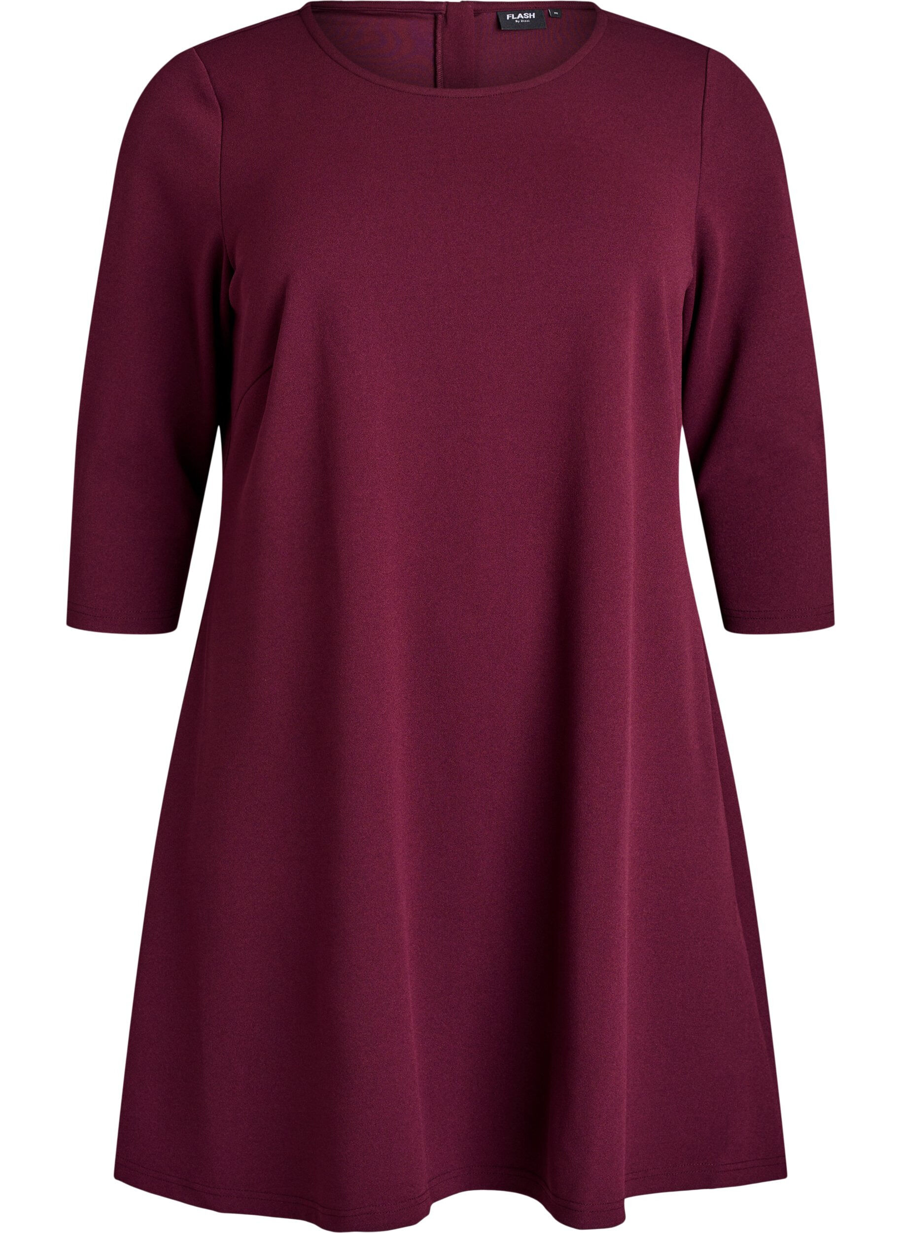 FLASH - Robe courte &eacute;vas&eacute;e &agrave; manches 3/4