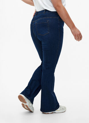Jeans bootcut Ellen à taille haute, Dark Blue, Model image number 3