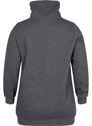 Zwangerschapssweater met borstvoedings functie, Dark Grey Melange, Packshot image number 1