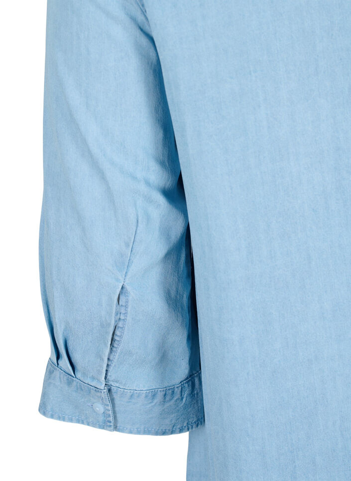 Tuniek met 3/4 mouwen, Light blue denim, Packshot image number 3