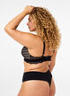 Bralette met kant en zachte vulling, Zwart, Model image number 2