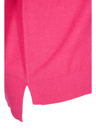Pull en tricot avec fente, Fuchsia Purple, Packshot image number 3