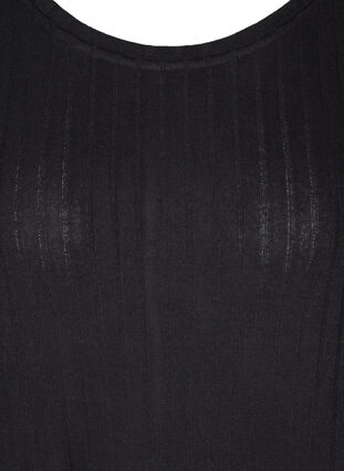 Top met lange mouwen en structuur, Black, Packshot image number 2