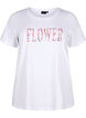 T-shirt en coton avec imprimé texte, B. White w. Flower, Packshot image number 0