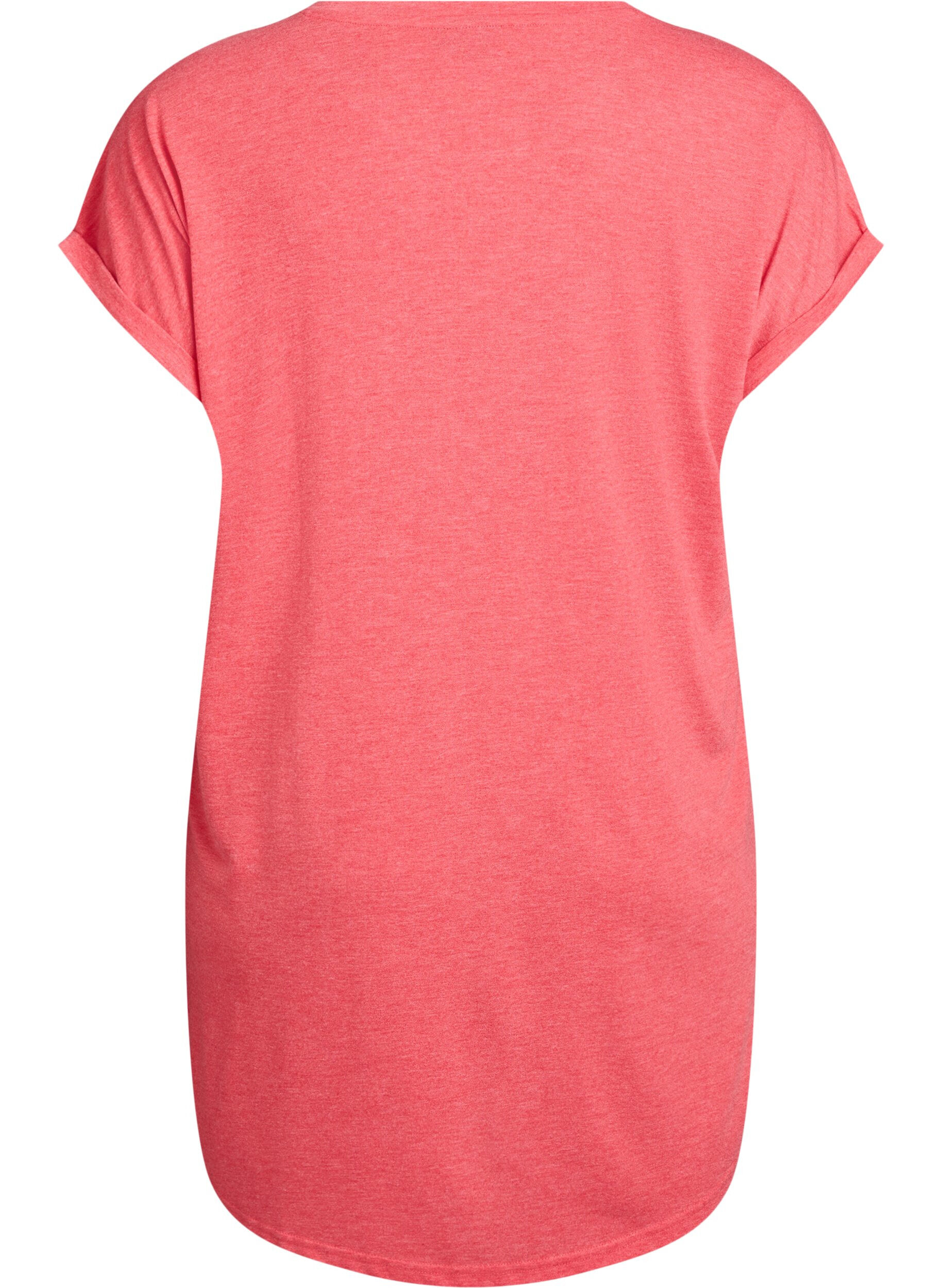 ZizziChemise de nuit &agrave; manches courtes avec imprim&eacute; texte, Rouge, Packshot image number 1