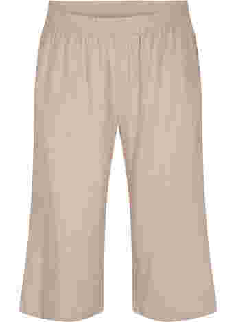Pantalon 7/8 en coton mélangé avec du lin