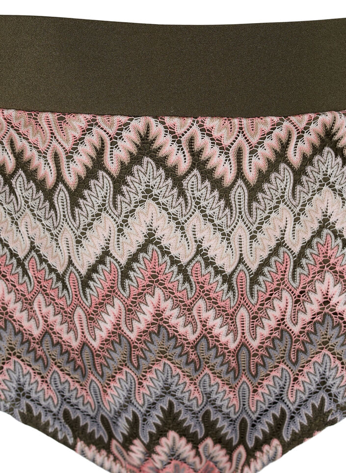 Culotte de bikini &agrave; motifs avec taille haute, Beech AOP, Packshot image number 2