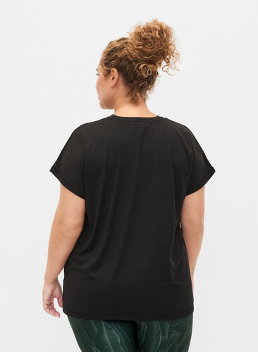 T-shirt d'entraînement à manches courtes, Black, Model image number 1