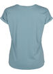 T-shirt &agrave; manches courtes en coton m&eacute;lang&eacute;, Bleu, Packshot image number 1