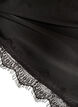 Foulard en satin avec ourlet en dentelle, Noir, Packshot image number 2