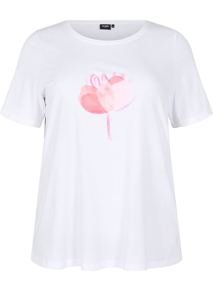 FLASH &ndash; T-shirt avec motif, Blanc, Packshot image number 0