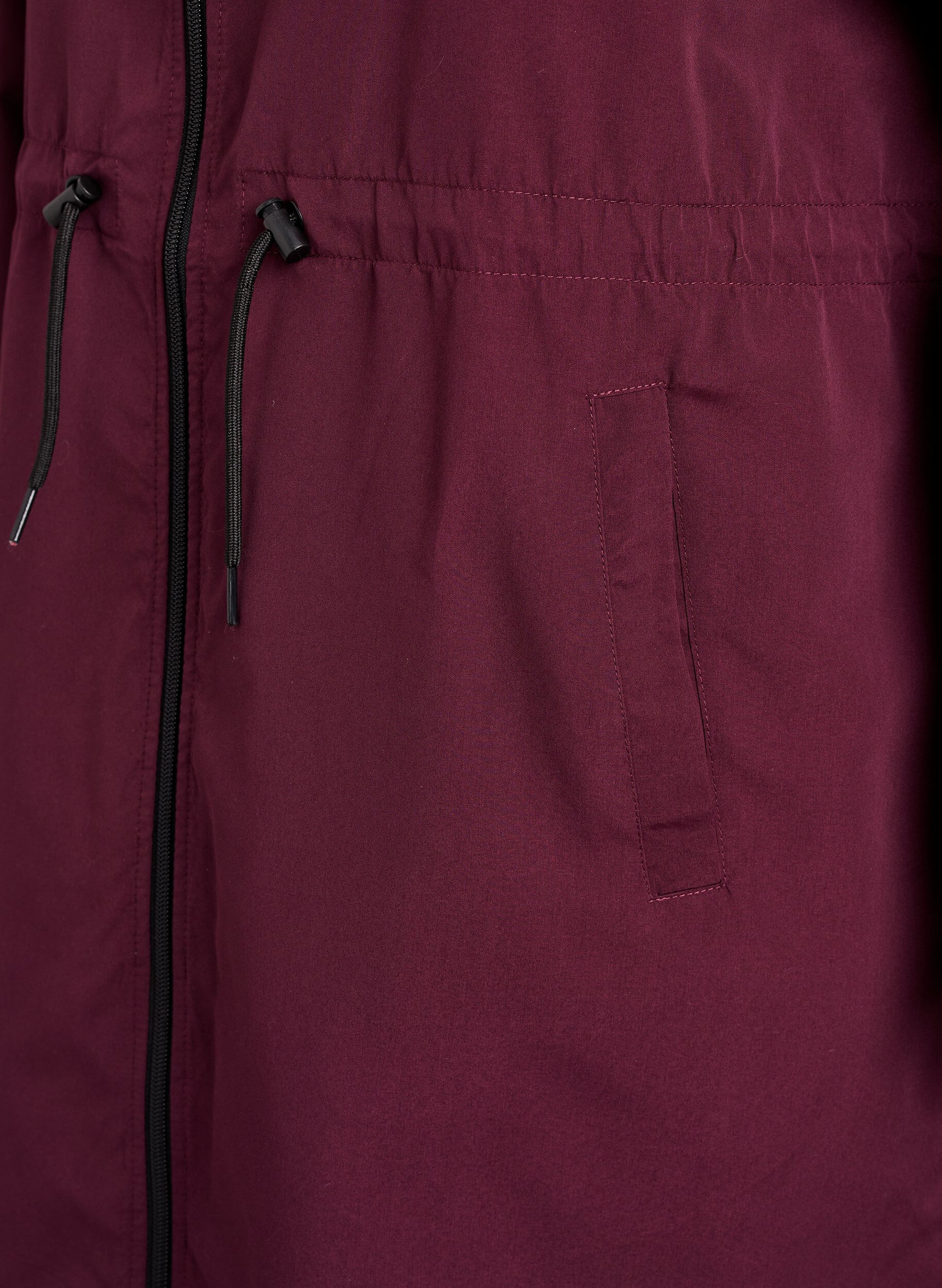 ZizziFLASH - Lichtgewicht parka met een capuchon, Rood, Packshot image number 3