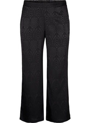 Pantalon avec motif texturé, Black, Packshot image number 0