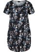 Katoenen jurk met korte mouwen en print, Blauw, Packshot image number 0