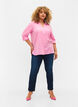 Overhemdblouse met knoopsluiting in katoen-linnen mix, Begonia Pink, Model image number 2