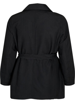 Trench-coat avec ceinture et poches, Black, Packshot image number 1