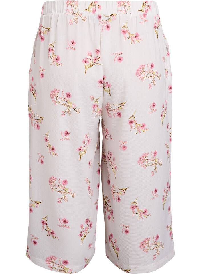 Culotte broek met print, Wit, Packshot image number 1