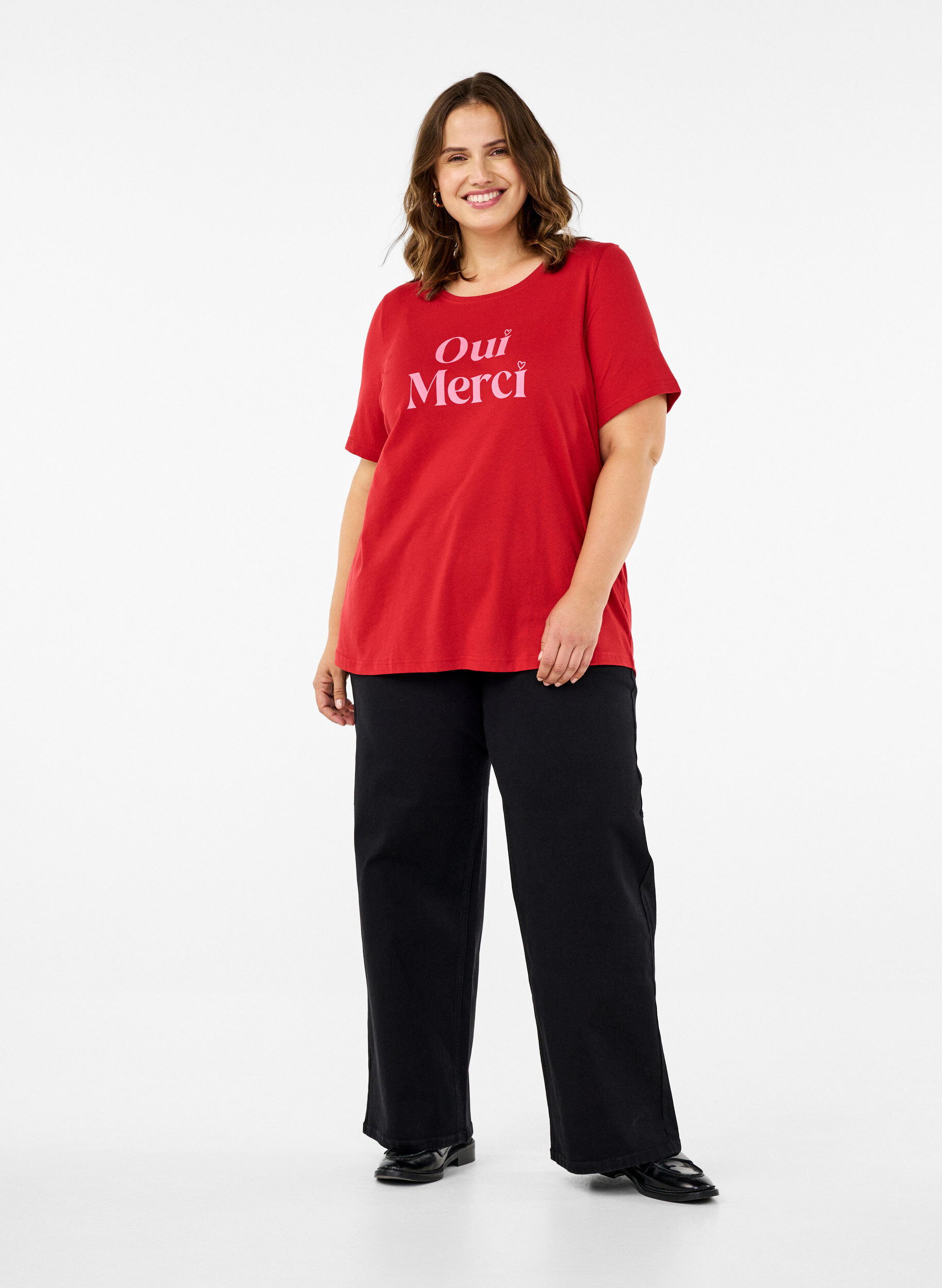 ZizziFLASH - T-shirt met motief, Rood, Model image number 1