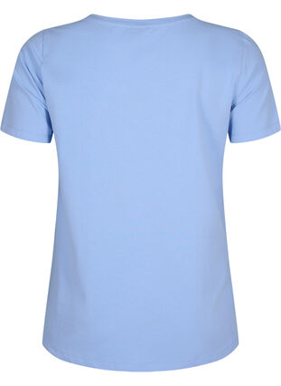 T-shirt en coton uni basique, Serenity, Packshot image number 1