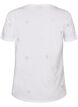 Organisch katoenen T-shirt met hartjes, Wit, Packshot image number 1