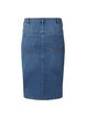Denim rok met split aan de voorkant, Blue denim, Packshot image number 1