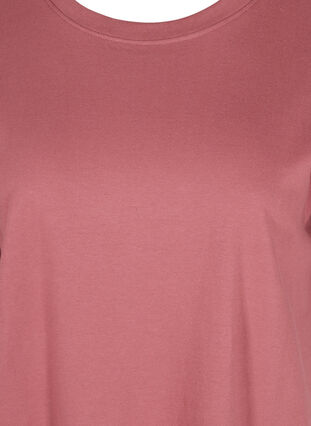 Lang t-shirt met korte mouwen in katoen, Deco Rose, Packshot image number 2