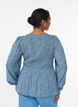 Blouse avec haut smock&eacute; et imprim&eacute; fleuri, Bleu, Model image number 2