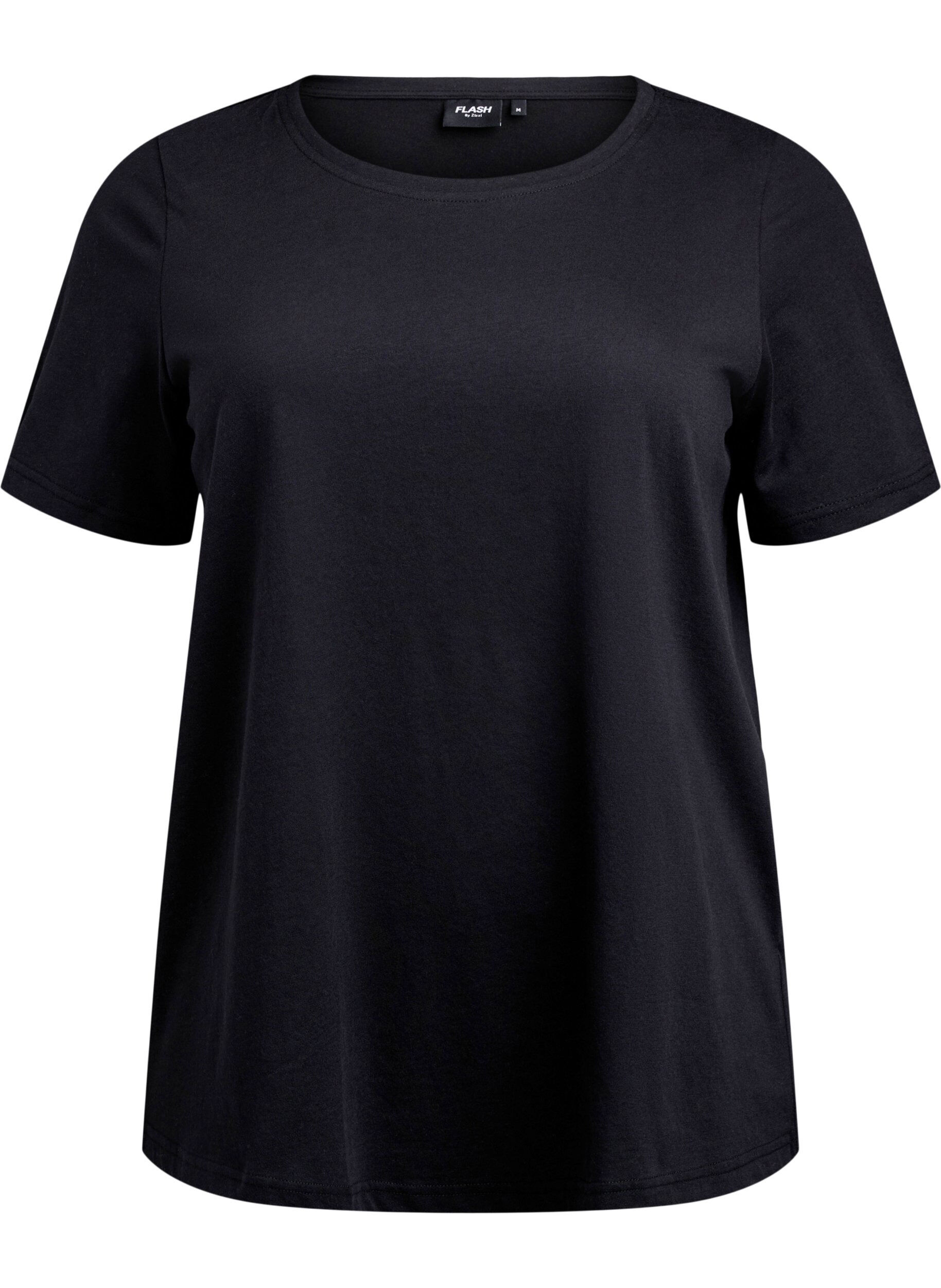 Zizzi FLASH - Lot de 2 t-shirts &agrave; col rond, Black/Black, Packshot image number 2
