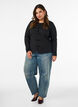 Cardigan ajust&eacute; avec fermeture par n&oelig;uds, Noir, Model image number 1