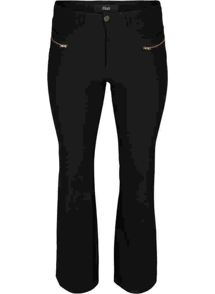 Pantalon avec bootcut, Black, Packshot image number 0