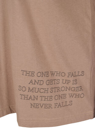 T-shirt d'entraînement en coton avec texte et manches courtes, Iron, Packshot image number 3