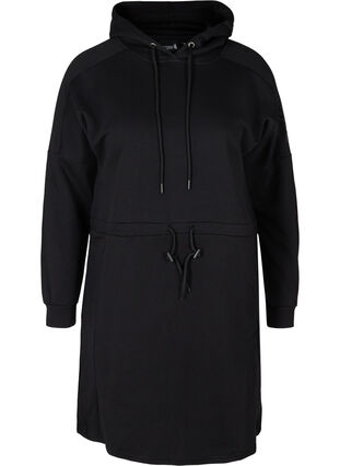 Robe pull à capuche, Black, Packshot image number 0
