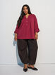 Blouse in katoenen mousseline met broderie anglaise, Rood, Model image number 1