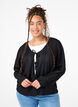 Cardigan noué sur le devant, Black, Model image number 0
