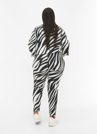 Leggings avec imprimé zébré, White Zebra, Model image number 1