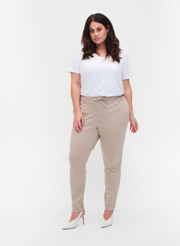Pantalon avec poches et cordon de serrage, Pure Cashmere, Model image number 0